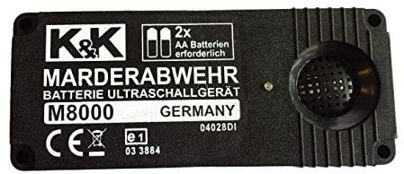 K&K M8000 - Das Mobile Marderabwehrgerät: Marderabwehr Ultraschall (autark) batteriebetrieben
