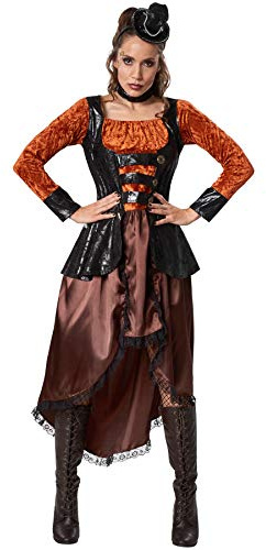 dressforfun 900488 - Damenkostüm Steampunk Prinzessin, Langes Kleid mit Rüschen (L | Nr. 302322)