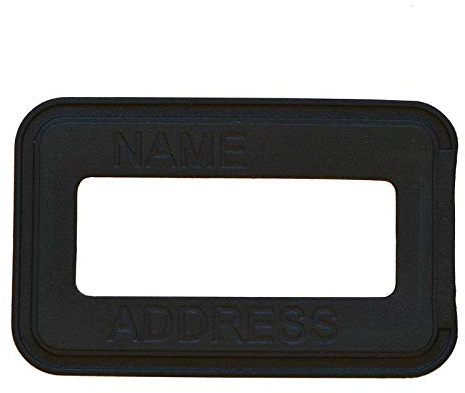 5 Adressaufnäher 88x54mm für Tasche Koffer Etiketten Schilderrahmen Adresshülse