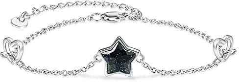 TANGPOET Armband Stern armband armband Einstellbar Kristall schmuck Silber 925 Stern Geschenke für Frauen