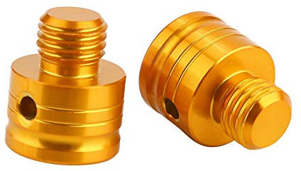 Rückspiegelgewinde, M10 * 1,25 Universal Motorrad Rückspiegel Gewindebolzen Adapterschrauben(Gold)