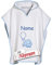 Bade Elefant Poncho bestickt mit Namen für Baby & Kinder, Jungen in Blau, Badetuch, Badeponcho, Kapuzenbadetuch, 100% Baumwolle