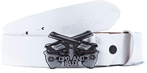 Cipo & Baxx Herren Gürtel Echtleder oder Stoff Kürzbar Elegant | Mit Metallschnalle, verstellbar und kürzbar, Jeansgürtel für Freizeit, Casual, Business und Alltag