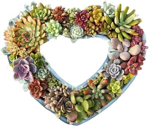 WJFMZS Maceta para plantas, serie I Love You, maceta con forma de corazón, cesta con letras para interior y exterior, jardín, boda, contenedor de cactus suculento, jarrón de hormigón, regalo decorativ