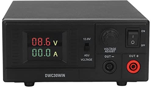 AC to DC Converter Power Supply Adapter Switch Transformer, 30A 13.8V Output Adjustable 7.5V‑15.8V, Color Screen Digital Display Power Voltage Converter for Vehicle Marine Radios (UK Plug 220V AC)