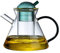 Ecoodisk PYREX Teiera con Infuser - Teiera estetica sicura, Piccola per Una o Due Tazze - 500 ml 16,9 Once (Colore),B
