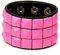 FRER Lederarmband, Punk Trendy Armbänder Männer Rosa Quadrat Nagel Armband Kunstleder Armband Hand Zubehör Schmuck Für Jungen Männer Geschenke