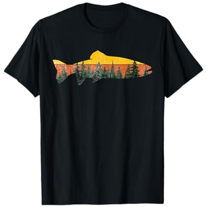 Trout Fly Fishing Outdoor Forest Nature Wildlife Fisherman T-Shirt