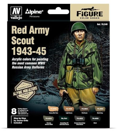 Vallejo - Farb-Set, Rote Armee, Späher, 1943-1945 - Plastikmodell, Hobby, Farben