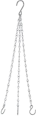YOKIVE Cadenas Colgantes, Soporte de 3 Puntos Con Cadenas Ajustables Y 2 Ganchos S de Tamaño S, Ideal para Macetas, Cestas de Plantas, Lámparas (Plata, 12.99)