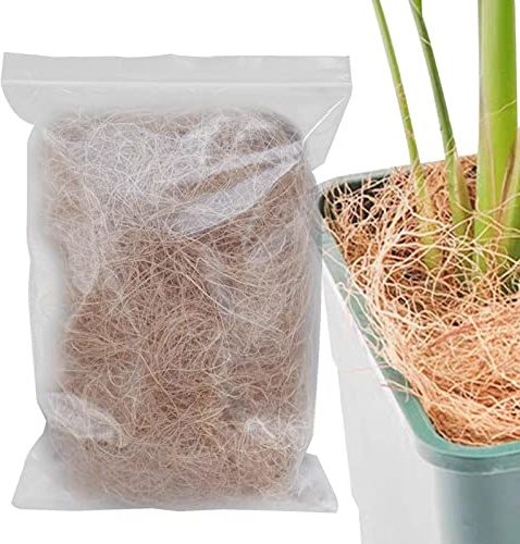 Lecerrot Natürliche Kokosfaser, Kokosnussschalen Faser, Natürliche Kokosfasern Für Floristik, 150g Natürliches Kokosfasern, Kokosfasersubstrat, Blumenerde Für Gemüse, Bonsai Und Pflanzen