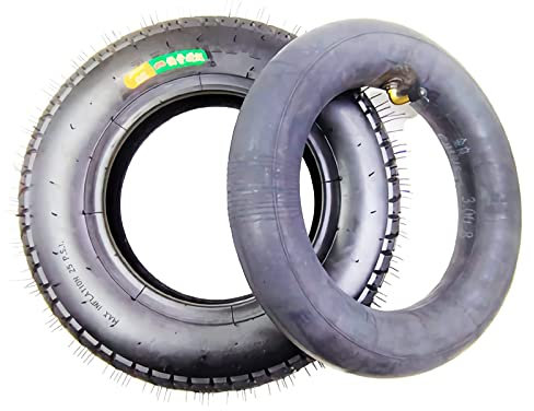 Pneu Brouette 3.25/3.00-8 Chambre a Air Compatible Roue de Remorque,Tracteur Tondeuse,Diable,Chariot - Charge 120 Kg