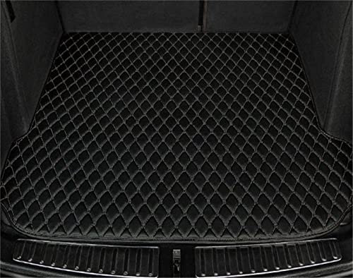 Auto Kofferraumschutz Kofferraummatte Aus Leder Für VW Für Passat B3 B4 B5 B6 B7 B8 2000-2018 Kofferraummatte Autoteppichabdeckung Kofferraummatte Kofferraum Schutzmatte ( Farbe : Schwarz Schwarz )