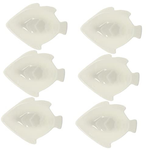 Cabilock 6pezzi Ciotole Ceramica Forma Di Pesce Per Salse e Condimenti Per Antipasti Snack e Piccole Porzioni Per Feste e Picnic