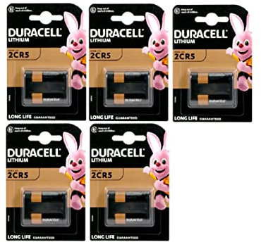 5X Duracell 245 2CR5 Lithium (5 Blister Pack of 1 Battery) 5 Batteries