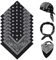 Aomig Bandana Damen Herren, 12pcs Nickitücher Kopftuch Halstuch Männer, Unisex Tuch Bindetuch, Headwear Haar Schal Paisley Muster- Taschentuch/Halstuch, Schwarz (55 x 55 cm)