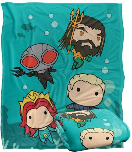 LOGOVISION AQUAMANOptimalweiche Kuscheldecke Aquaman und das verlorene Königreich, Silky Touch, 152 x 127 cm