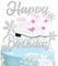 umoni Ice Skating Birthday Cake Topper Silver Glitter Snowflake Roller Skates Cake Decorations Ice Skating Party Favors for Kids Winter Ice Skating Theme Birthday Party Winter Birthday Decor