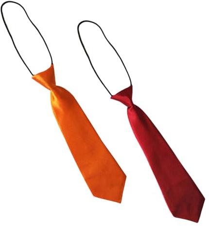 DHSBGWSX 2 Cravatte Piccole Per Bambini - Accessori Formali ed Elastici Per Spettacoli Scolastici, Matrimoni e Feste - Per Ragazzi e Ragazze