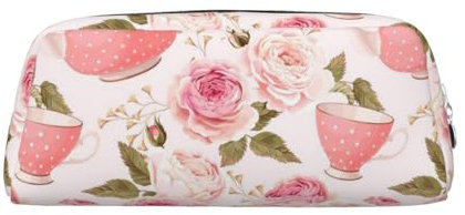 WURTON Red Teapot Print Pencil Case Bag Spacious And Stylish Zipper Pencil Pouch Office Use Pencil Bags