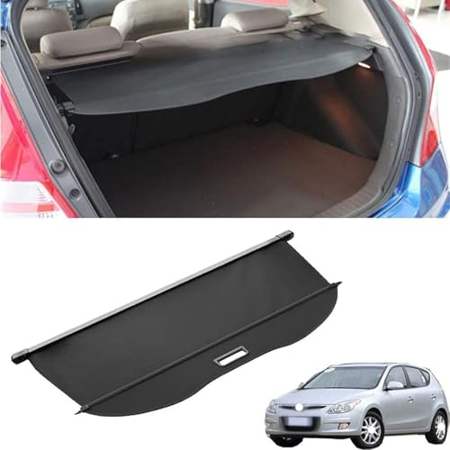 CCLXWY Auto Laderaumabdeckung Kofferraum für Hyundai i30 Hatchback 2009-2019,Kofferraum Schutz Abdeckung Laderaumabdeckung,Kofferraumabdeckung Rollo Schutz Innere Zubehör