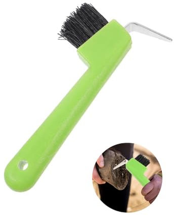 HZAOPZE 1 x Hoof Pick with Brush 2 in 1 Hoof Scraper Horse Care Accessories Hoof Pick Non-Slip Handle Horse Grooming Tools for Clean Hooves for Hoof Care and Claw Care