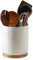 AmiCera Utensil Holder, 360° Rotating Ceramic Kitchen Utensils Holder Canisters for Countertop, 6in Kitchen Storage Jar for Restaurant Decor, with Detachable Base, for Storing Tableware