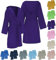 GARGIX Accappatoio UNISEX microfibra uomo e donna con cappuccio tasche salvaspazio calibrato (IT, Testo, XL, Regular, Regular, XL, Amb-12/Viola)
