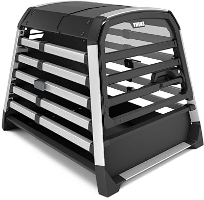 Thule Allax Threshold Compatible Dog Car Crate For Cars With A Lowered Boot Floor Black/aluminum, M
