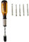 Ksikdeg Cacciavite a cricchetto push-pull, regolazione semiautomatica a spirale, cacciavite a cricchetto con 5 pezzi sostituibili