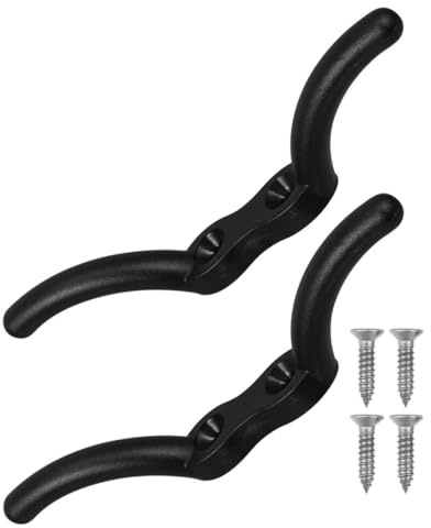 Toyvian 2 Stück Nylon Flagpole Cleat Hook Robuste Flaggenhalterung für Einfache Installation für Sichern von Flaggenseilen an Fahnenmasten Schwarz