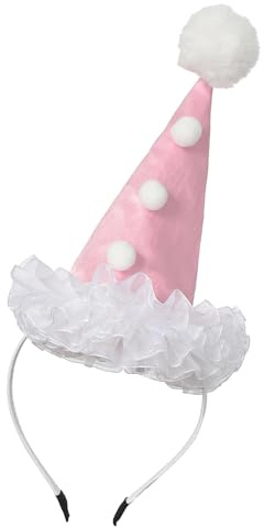 UniqKaliber Clownhut Stirnband Schwarz Weiß Narren Kopfbedeckung Party Karneval Halloween Kostüm Zubehör