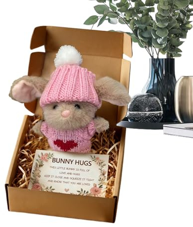 Juguete suave de conejo: compañero de peluche portátil, muñeca de peluche para consuelo emocional, regalo dulce, juguete de peluche con diseño ligero, juguete de peluche para aliviar el estrés, tiempo