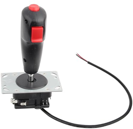 Baxnore Contrôleur de joystick de vol professionnel à 8 voies avec double gâchettes, bâton de jeu de haute précision pour simulateurs de vol, construction en plastique et métal noi