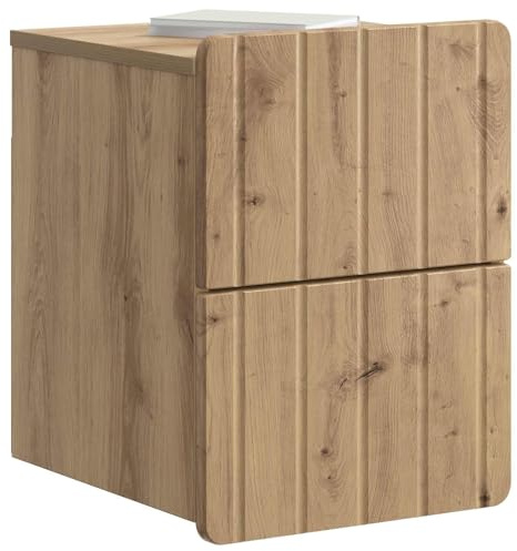 vidaXL Wandmontierter Nachttisch Artisan-Eiche 33 x 34,5 x 43 cm, Großer Wandschrank, Vintage Stil, platzsparend, schwebender Schreibtisch Nachttisch-Organizer