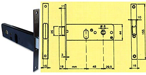 Assa Abloy Yale 8700070 Serratura Infilare E70 Cilindro Ovale