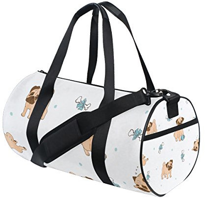 ISAOA Turnbeutel Cute Pugs Sport Duffel Bag für Damen und Herren