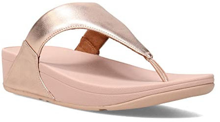 Fitflop Damen LULU TOE POST - LEATHER Zehenstütze Sandalen, Rose (Roségold 323), 42 EU