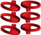 6 x Kopfdichtung rot für alle iSi Sahnespender Profi, Gormet Whip etc, alle Metallköpfe
