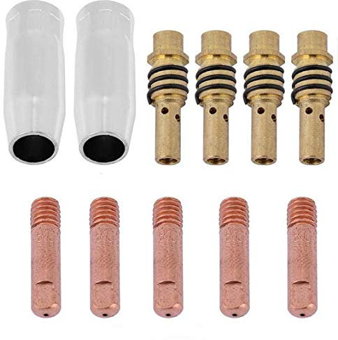 ricambi saldatrice a filo decastar + 11 pezzi Ugelli Consigli di Supporti Accessori per consumabili MIG Welder adatti per pistola torcia 15AK