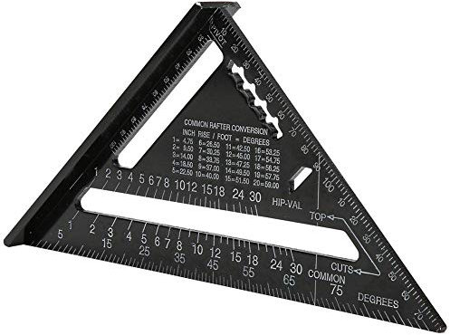 Dreieck Winkelmesser 7 Zoll Metrische Zimmererwinkel Aluminium Hochpräzises Dreieck Lineal Dach Zimmermann Winkel Winkelmesser(Metric)
