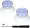 eXtremeRate Dual-Color Ersatz 3D Joystick Thumbsticks Analog Daumensticks mit Kreuzschlitz-Schraubendreher für Playstation 4 PS4 Slim Pro Controller Helles Violett / Weiß