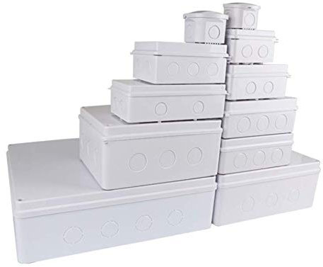 Powertool Elektrische Abzweigdose, IP55, wetterfest, für Projekte, Instrumente, Öffnungsloch-Projektbox, 1 Stück – 50 x 50 mm