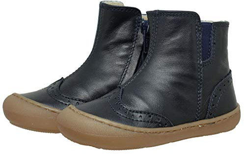Ocra 084 Winter Baby Stiefel Lauflernschuhe mit Lammfell Blau, Schuhgröße:EUR 23