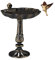 Relaxdays Bebedero Pájaros Hierro Fundido, Diseño Antiguo, Comedero Pie, Fuente Agua Aves Silvestres, Color Bronce