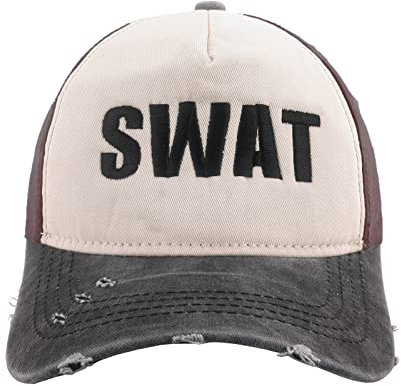 MFAZ Morefaz Ltd Baseball Mütze SWAT Herren Damen Cap Caps Snapback with Adjustable Strap (Swat Graphite Peak)