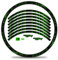 Finest Folia 16-teiliges Set Felgenrandaufkleber Sticker für Fahrrad Felgen im Racing Design Komplett Set für 27 29 für Rennrad Mountainbike MTB Laufrad RX025 (Neon Grün, Matt)