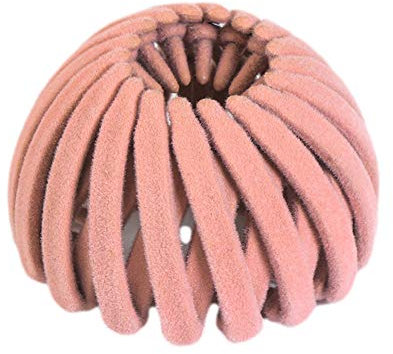 TEBX Pinces à cheveux en forme de nid d'oiseau pour queue de cheval - Pince à cheveux - Accessoire de coiffure (rose)