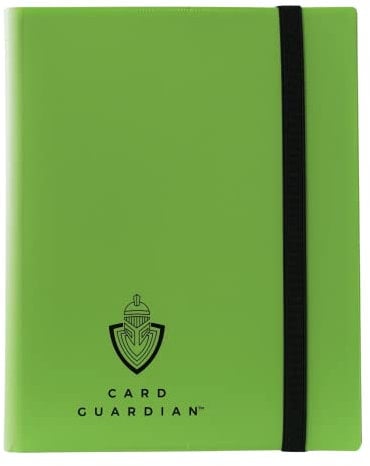 Card Guardian - 9 Pocket Trading Card Album 360 Side Loading Pocket Binder for Trading Card Games TCG (Lime Green) Compatible with Pokemon Card Binder Yugioh Cards MTG Binder Sports Card Binder