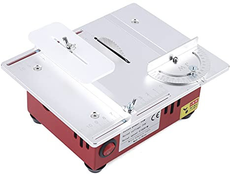 KinHall Scie Circulaire de Table 220 V 96 W 9200 tr/min Outil de Coupe de Bureau pour Modèle de Bricolage Manuel/PCB/Petite Découpe en Métal en Plastique